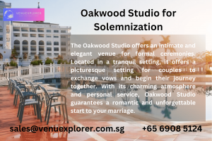 Oakwood Studio for Solemnization   